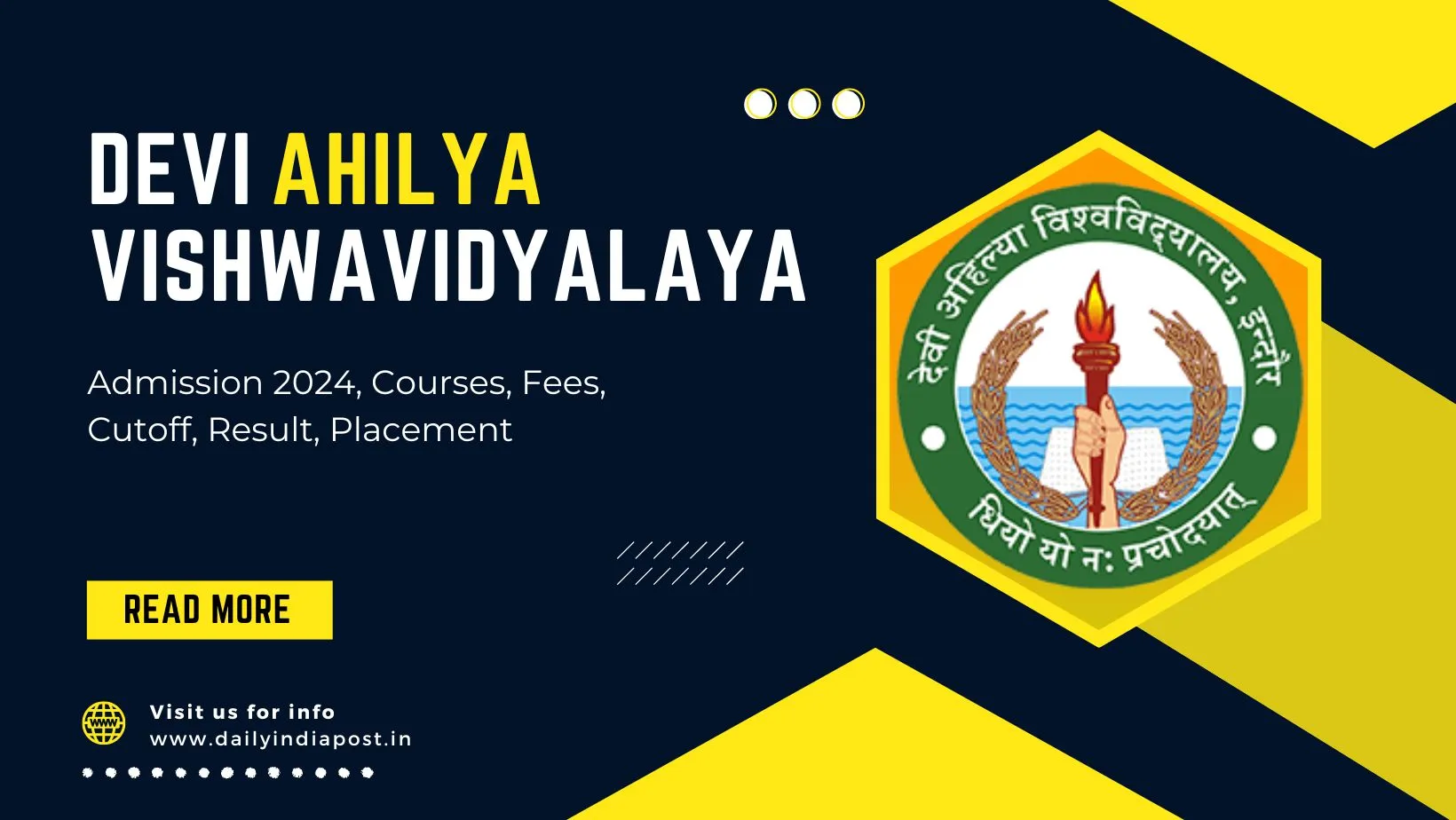 DAVV Indore – Admission 2024, Courses, Fees, Cutoff, Result, Placement